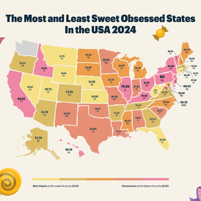 Sweet Cravings: Discover the States Most Obsessed with Sweets in 2024