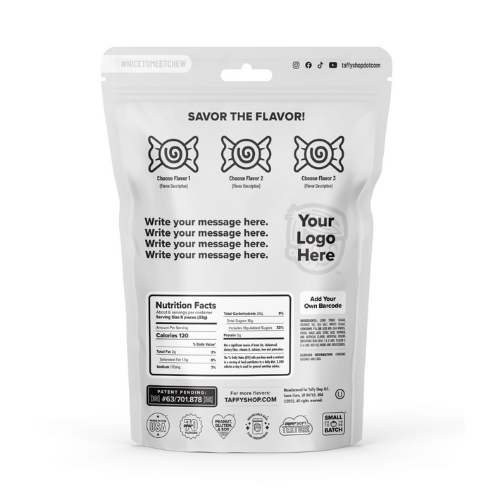 Custom Blank Taffy Bag Taffy Shop