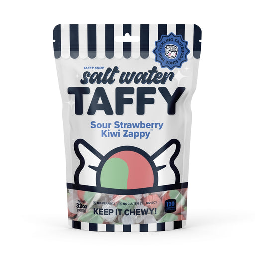 Sour Strawberry Kiwi Zappy Taffy Taffy Shop Family (32oz)