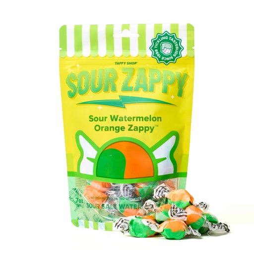 Sour Watermelon Orange Zappy Taffy Taffy Shop Personal (7oz)