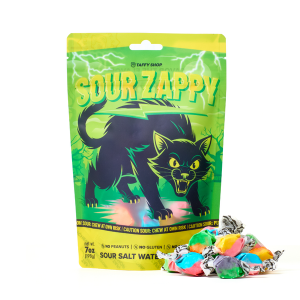 Sour Zappy Cat Saltwater Taffy | Taffy Shop