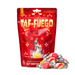 Taf-Fuego Taffy Bag (7oz) features vibrant saltwater taffy design on white bag with red fiery accents | Taffy Shop.