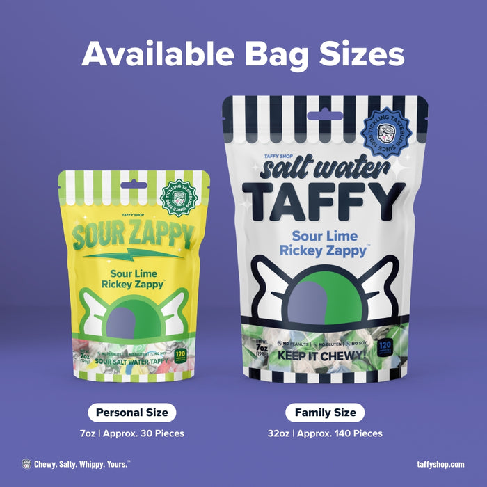 Sour Lime Ricky Zappy Taffy Taffy Shop