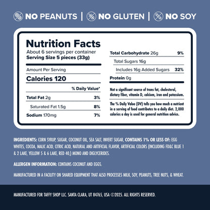 Retro Favorites Taffy Mix features vibrant saltwater taffy in assorted flavors, a classic chewy candy treat | Taffy Shop.