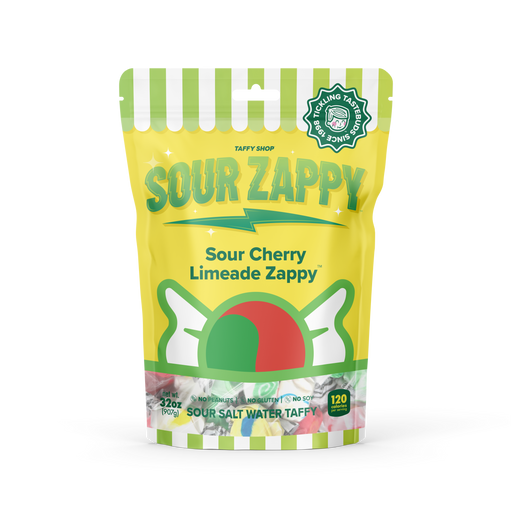 Sour Cherry Limeade Zappy Taffy Taffy Shop Family (32oz)