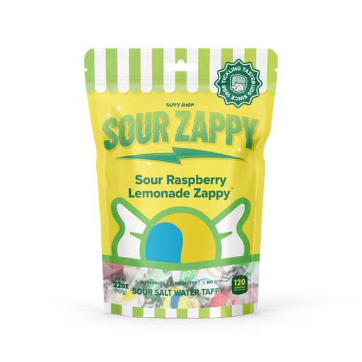 Sour Raspberry Lemonade Zappy Taffy Taffy Shop Family (32oz)