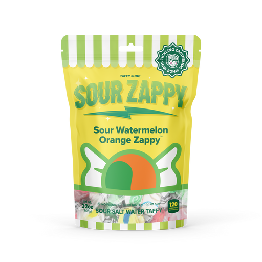 Sour Watermelon Orange Zappy Taffy Taffy Shop Family (32oz)
